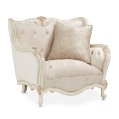 Tufted chair discount and a half